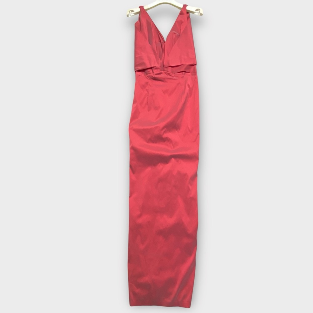 Talbot Runhof Women’s Dress Size 12 Silk Blend Formal Metallic Iridescent Luxury